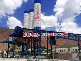 鄭州市百強建機HZS270混凝土攪拌站客戶現場圖片